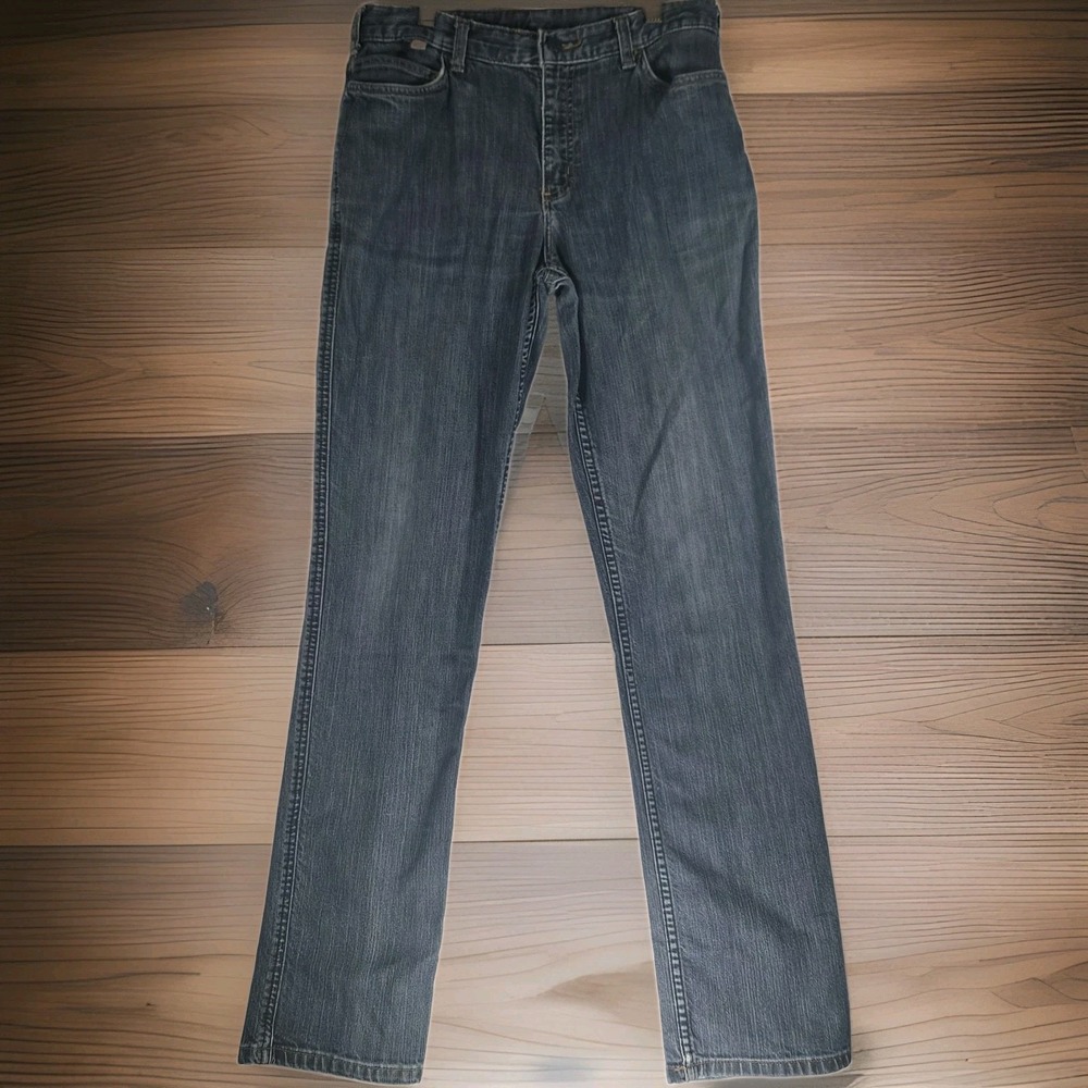 Carhartt Women's Size 6 Tall Relaxed Straight Leg Stretch Jeans Medium Wash
